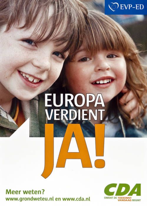 CDA affiche Europa referendum 2005