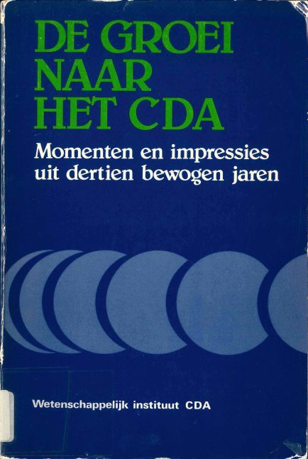 Cover van het boek 'De groei naar het CDA' (1980)