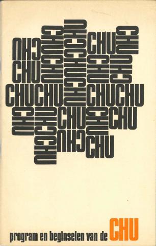 Voorkant van "Program en beginselen van de CHU" (1970)