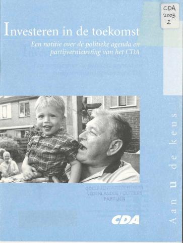 Voorkant van het rapport Investeren in de toekomst uit 2003