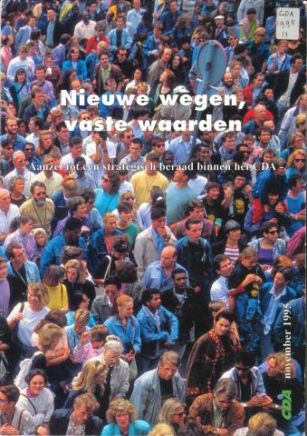 Voorkant van het rapport "Nieuwe wegen, vaste waarden" (1995)