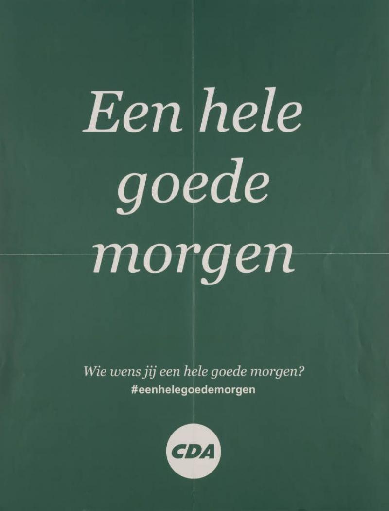 Affiche Provinciale Statenverkiezingen 2019: "Een hele goede morgen"