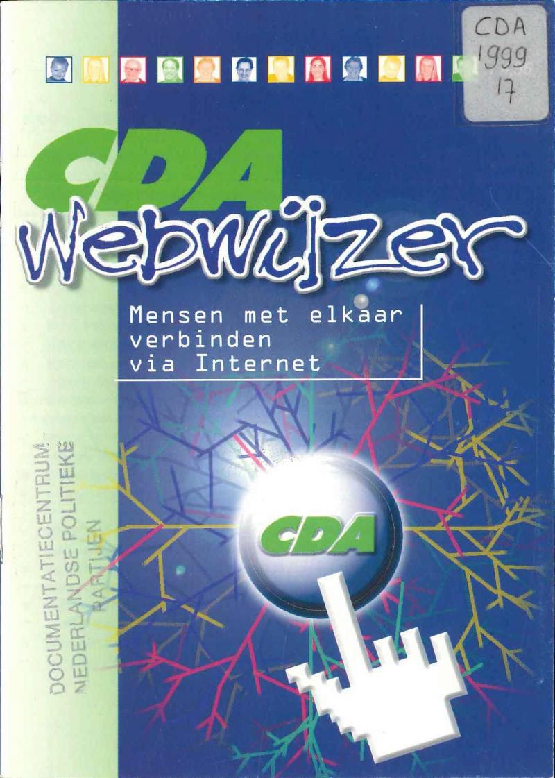 Voorkant van de folder CDA Webwijzer