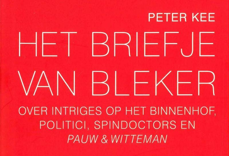 Deel van het omslag van het boek "Het briefje van Bleker"